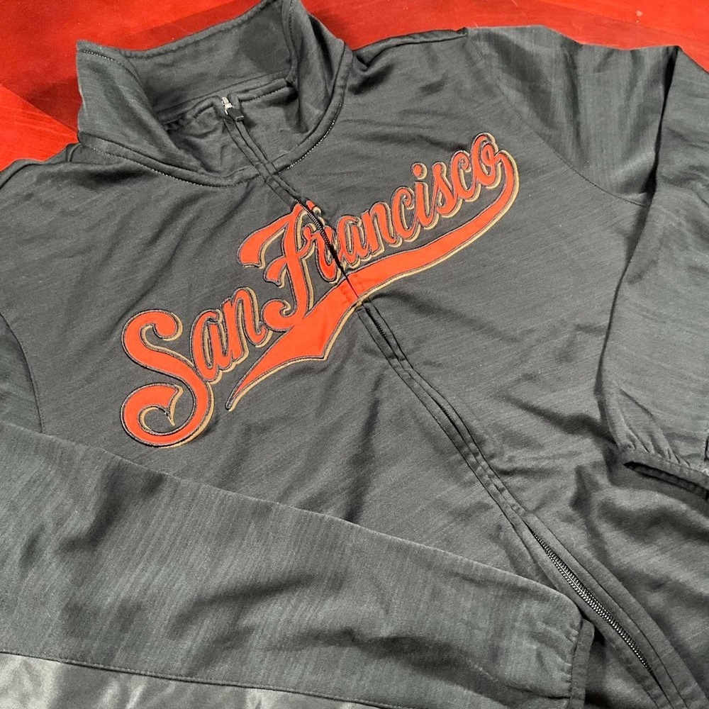 G-III  MLB Genuine Merch Black San Francisco Giants Full Zip Jacket (Large)